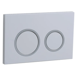 Панель змиву Koer KT-0605-03 220x140x12mm пластикова, кнопка кругла (колір білий) (KR5316) KR5316 фото