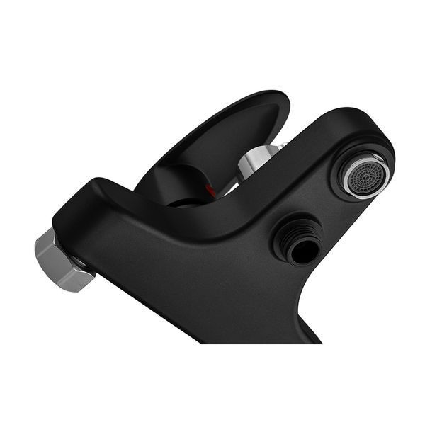 Змішувач для ванни Plamix CEZAR-009 EURO SET Matte black, зі шлангом, лійкою ... PM0693 фото