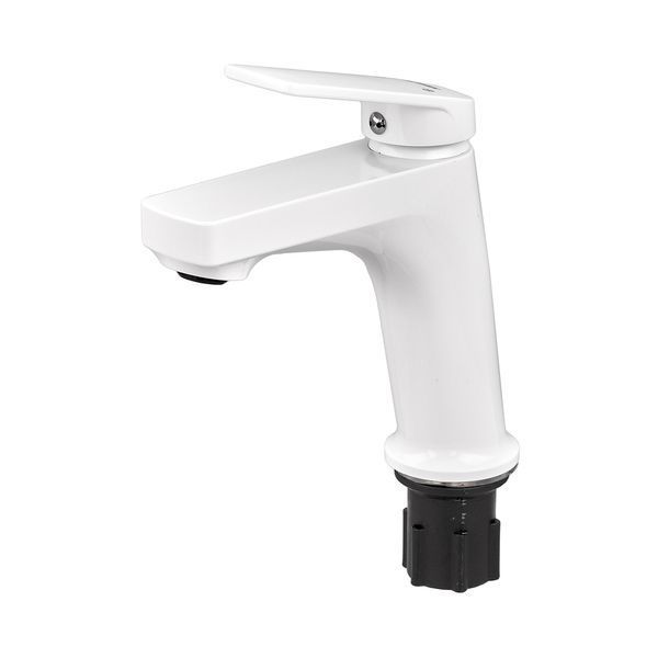 Змішувач для умивальника Plamix Lucas-001 SET White з підведенням (PM0706) PM0706 фото