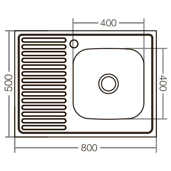 Кухонна мийка накладна Zerix Z8050R-06-160E (Satin) (ZX1613) ZX1613 фото
