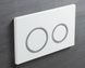 Панель змиву Koer KT-0605-03 220x140x12mm пластикова, кнопка кругла (колір білий) (KR5316) KR5316 фото 3