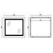 Дзеркало Mixxus WARM MR02-80x80 з LED Touch, Anti-fog, димером, регулятором яскравості, годинником (MI6934) MI6934 фото 3
