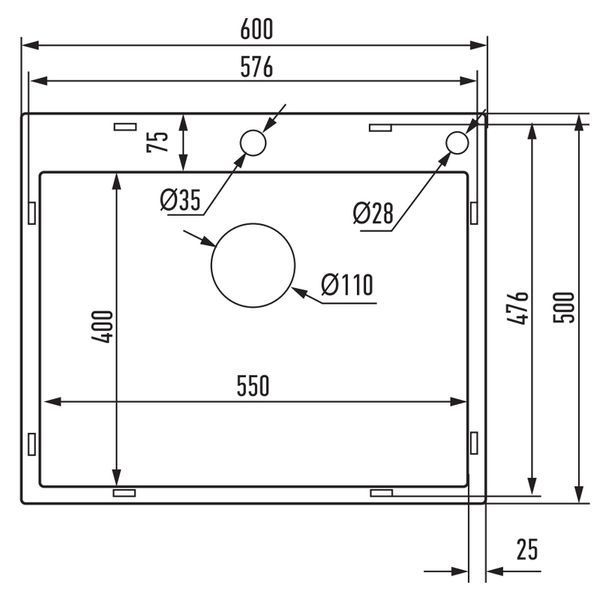 Мийка Mixxus MH6050 Micro Decor Graphite (3.0/0.8) з нерж. сталі (колір графіт) (MI8221) MI8221 фото
