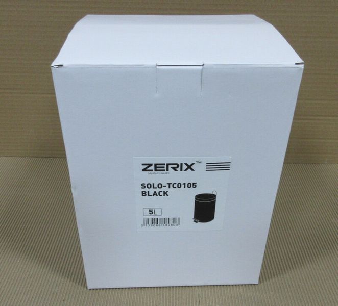 Відро для сміття з плавним закриттям овальне 5 л (колір чорний) (ZX5902) ZX5898 фото