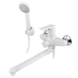 Змішувач для ванни PLAMIX OSCAR-006 EURO SET WHITE (зі шлангом, лійкою та кро... MX1895 фото 1