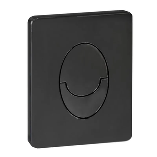 Панель змиву Koer KT-0606-05 157x198x10mm пластикова, кнопка закруглена (колір чорний матовий) (KR5343) KR5343 фото