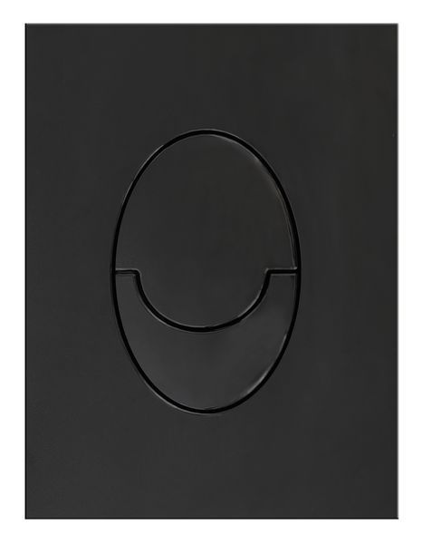 Панель змиву Koer KT-0606-05 157x198x10mm пластикова, кнопка закруглена (колір чорний матовий) (KR5343) KR5343 фото