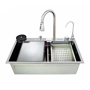 Кухонна мийка багатофункціональна Zerix ZH7546-SET-07 Decor SS Color з вбудованим змішувачем з нерж. сталі (ZM5598) ZM5598 фото