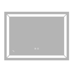 Дзеркало Zerix Kubix MR04-80x60-Reverse з LED Touch, Anti-fog, димером, регулятором яскравості (ZX6054) ZX6054 фото