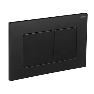 Панель змиву Koer KT-0602-05 240x160x10mm пластикова, кнопка квадратна (колір чорний матовий) (KR5181) KR5181 фото