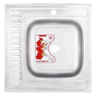 Мийка кухонна Zerix Z6060R-08-180E (Satin) (ZS0590) ZS0590 фото