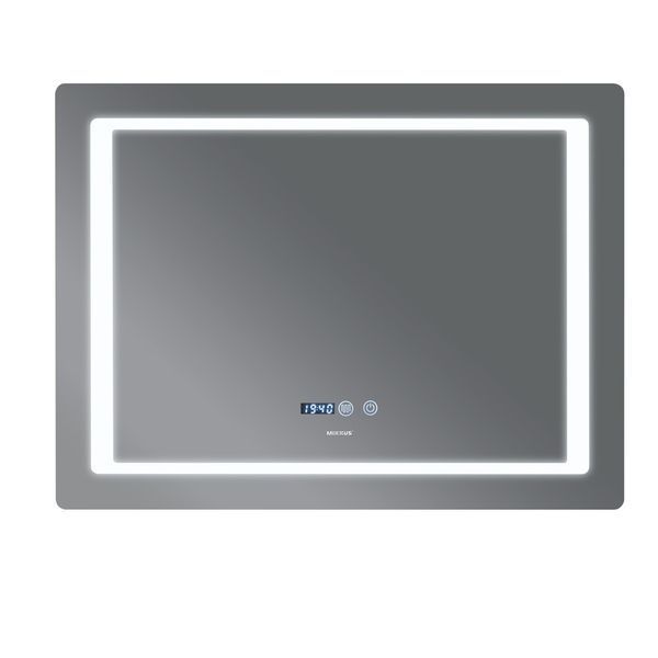 Дзеркало Mixxus STYLE MR03-90x70 з LED Touch, Anti-fog, димером, регулятором яскравості, годинником (MI6007) MI6007 фото