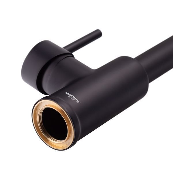 Змішувач для кухні з виливом пружина Mixxus Premium SPRING 017 BLACK (MI6951) MI6951 фото