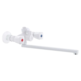 Змішувач для ванни Plamix Omega-140 White (без шланга і лійки) (PM0558) PM0558 фото