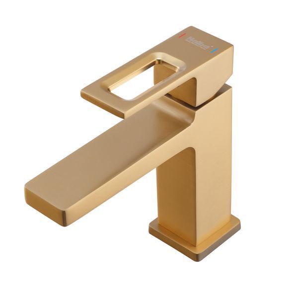 Змішувач для умивальника Haiba KANT 001 BRUSHED GOLD (HB9605) HB9605 фото