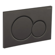 Панель змиву Koer KT-0601-05 240x160x10mm пластикова, кнопка кругла (колір чорний матовий) (KR5176) KR5176 фото