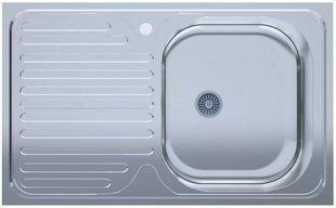 Кухонна мийка накладна UA Polish - 5080R (0.4 мм) (без сифону) 1037072 фото