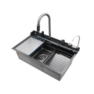 Кухонна мийка багатофункціональна Zerix ZH7546-SET-05 Decor Graphite з вбудованим змішувачем з нерж. сталі (ZM5592) ZM5592 фото