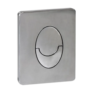Панель змиву Koer KT-0606-02 157x198x10mm пластикова, кнопка закруглена (SS Color) (KR6238) KR6238 фото