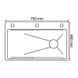 Кухонна мийка багатофункціональна Zerix ZH7546-SET-05 Decor Graphite з вбудованим змішувачем з нерж. сталі (ZM5592) ZM5592 фото 5