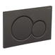 Панель змиву Koer KT-0601-05 240x160x10mm пластикова, кнопка кругла (колір чорний матовий) (KR5176) KR5176 фото 1