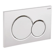 Панель змиву Koer KT-0601-01 240x160x10mm пластикова, кнопка кругла (колір хром) (KR5174) KR5174 фото