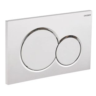 Панель змиву Koer KT-0601-01 240x160x10mm пластикова, кнопка кругла (колір хром) (KR5174) KR5174 фото
