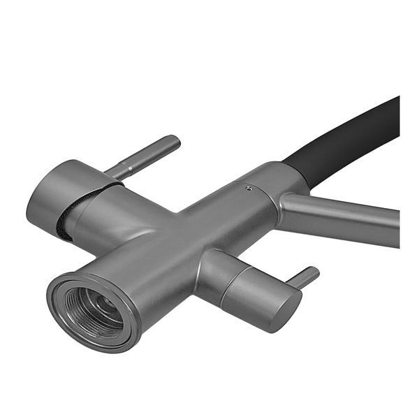 Змішувач для кухні з силіконовим виливом Zerix FUL-021 Graphite Refl.Black з ... ZX5999 фото