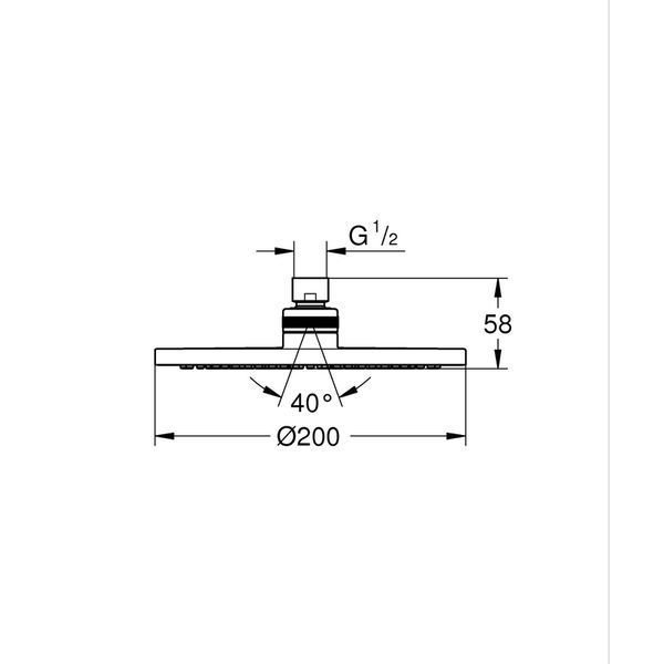 Прихована душова система Grohe Eurosmart New Tempesta 200 (UA25183003) UA25183003 фото