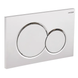 Панель змиву Koer KT-0601-01 240x160x10mm пластикова, кнопка кругла (колір хром) (KR5174) KR5174 фото 1