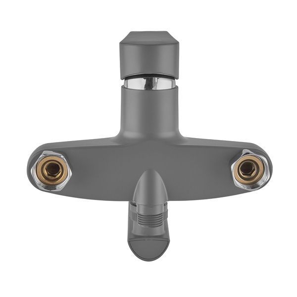 Змішувач для ванни Plamix Oscar-006 Euro SET Graphite (з шлангом, лійкою та к... PM6098 фото