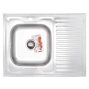 Кухонна мийка Zerix Z8060L-06-160MD (micro decor) (ZS0603) ZS0603 фото