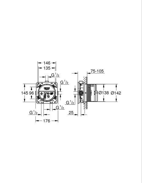 Набір для комплектації ванни та душа Grohe Grohtherm SmartControl з New Tempe... UA26415SC10 фото