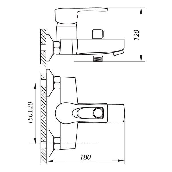 Змішувач для ванни Zerix SEO 181 (ZX2758) ZX2758 фото