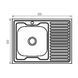 Кухонна мийка Zerix Z8060L-06-160MD (micro decor) (ZS0603) ZS0603 фото 2