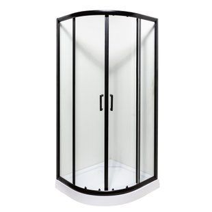 Душова кабіна MIRA black 90x90x205 дрібний піддон 0046234 фото
