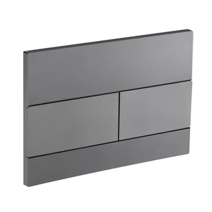 Панель змиву Koer KT-0603-07 240x160x10mm пластикова, кнопка лінійна (колір графіт) (KR5321) KR5321 фото