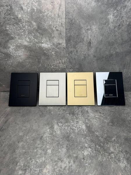 Панель змиву Koer KT-0607-01 157x198x10mm пластикова, кнопка квадратна (колір хром) (KR5344) KR5344 фото
