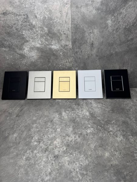 Панель змиву Koer KT-0607-01 157x198x10mm пластикова, кнопка квадратна (колір хром) (KR5344) KR5344 фото