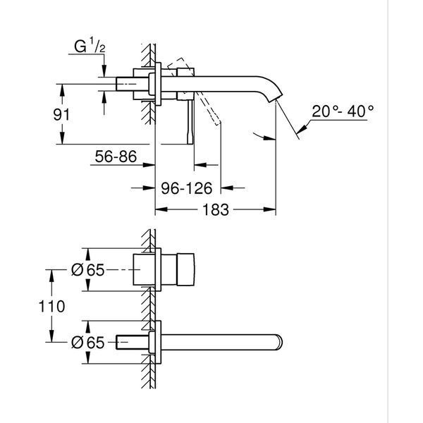 Змішувач для раковини на 2 отвори Grohe Essence M-Size (29192KF1) 29192KF1 фото