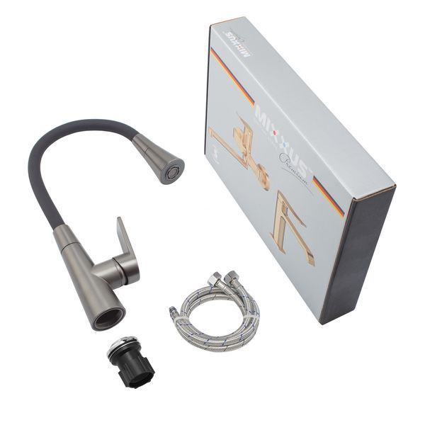 Змішувач для кухні Mixxus Premium Matis 011-T (NUT) Graphite Refl.Black (Колі... MI8268 фото