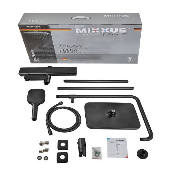 Душова система Mixxus Premium VIRGO 009-J BLACK з термостатичним змішувачем,3 ... MI6646 фото