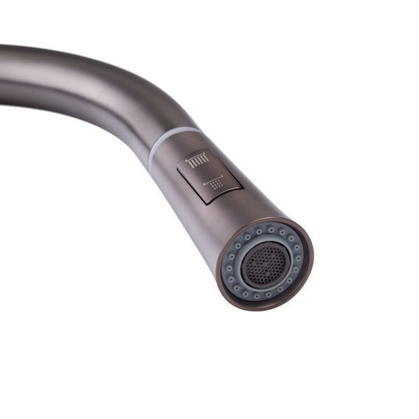 Змішувач для кухні з висувним виливом Mixxus Premium PULL 014 GRAPHITE (MI6959) MI6959 фото