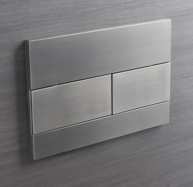 Панель змиву Koer KT-0603-07 240x160x10mm пластикова, кнопка лінійна (колір графіт) (KR5321) KR5321 фото
