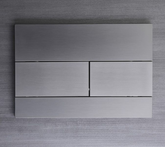 Панель змиву Koer KT-0603-07 240x160x10mm пластикова, кнопка лінійна (колір графіт) (KR5321) KR5321 фото