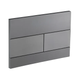 Панель змиву Koer KT-0603-07 240x160x10mm пластикова, кнопка лінійна (колір графіт) (KR5321) KR5321 фото 1