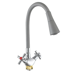 Змішувач для кухні з силіконовим виливом Zerix TLT 722 Reflector Gray (колір ... ZX5990 фото