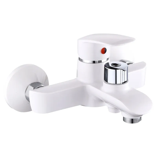 Змішувач для ванни Plamix Rodri-009 Euro Set White (з шлангом, лійкою та крон... PM0740 фото