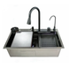 Кухонна мийка багатофункціональна Zerix ZH7546-SET-07 DECOR NANO-BLACK з вбудованим змішувачем (ZX5683) ZX5683 фото 1