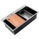 Мийка Mixxus Premium MH7545-SET-05 MICRO DECOR NANO-BLACK (3.0/0.8) комплект (графіт) (MX9633) MX9633 фото 1